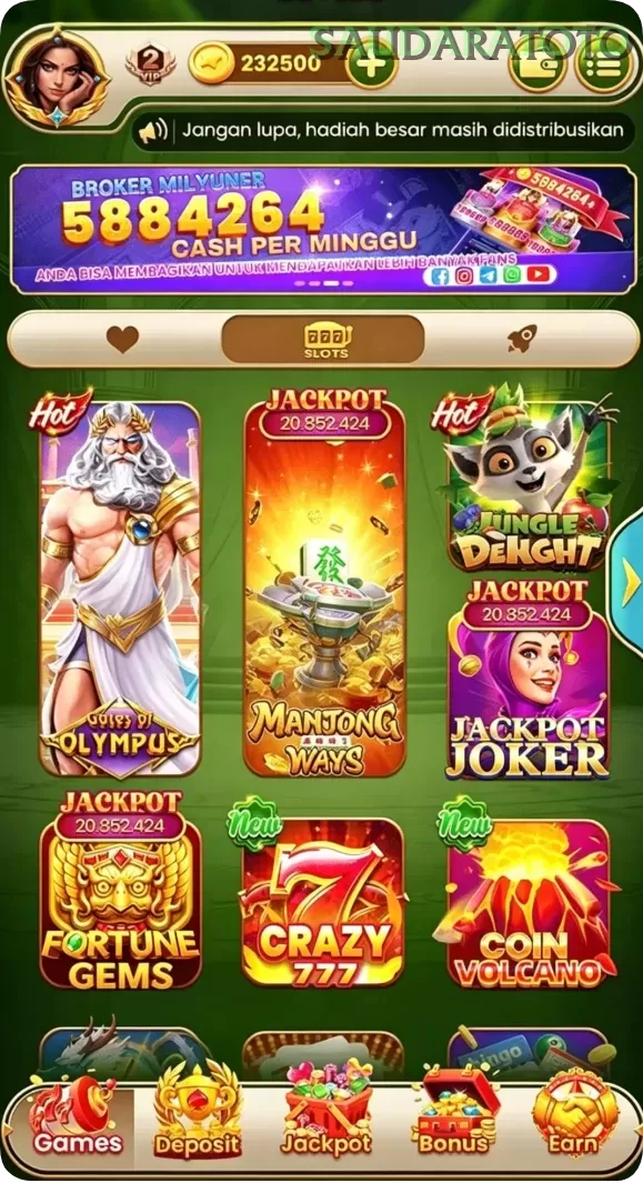 Cuplikan layar RAJAJP188 — menu navigasi