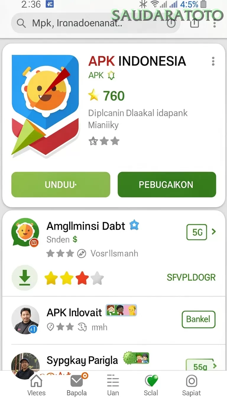 Cuplikan layar RR33 — halaman utama