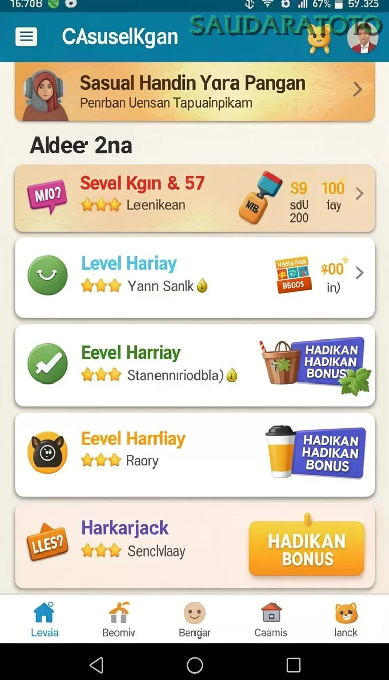 Cuplikan layar FBRP88 — menu navigasi